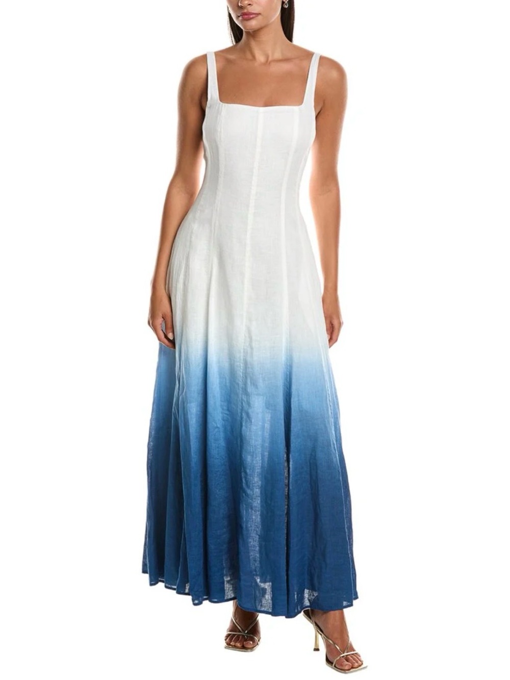NICHOLAS White to Blue Ombre Maxi Dress